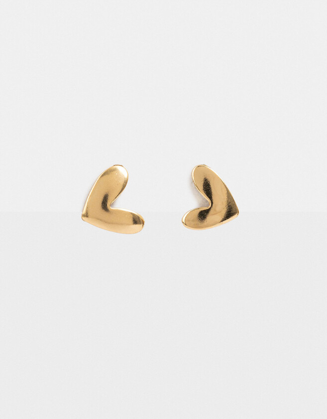 Aros Pasantes Con corazón Aros De Corazón - Dorado