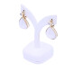Caravanas oro 18 k con perla mabe lágrima y brillantes. Caravanas oro 18 k con perla mabe lágrima y brillantes.