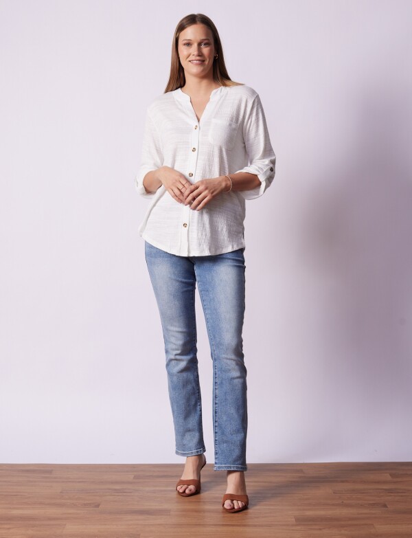 Blusa Botones CRUDO