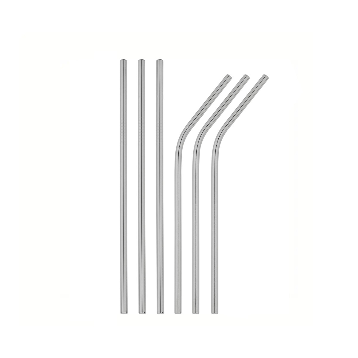 Set de 6 sorbitos metálicos reutilizables 