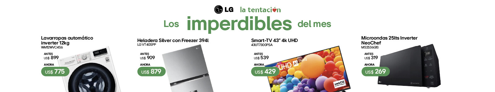 Los Imperdibles del Mes - LG en La Tentacion