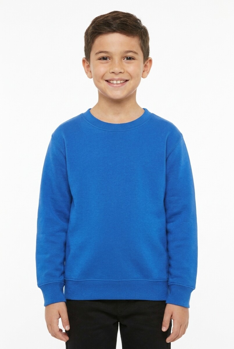 Buzo deportivo básico escote redondo - UNISEX - Azul oscuro 