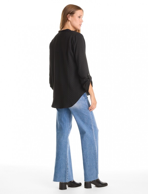 Blusa Escote V NEGRO