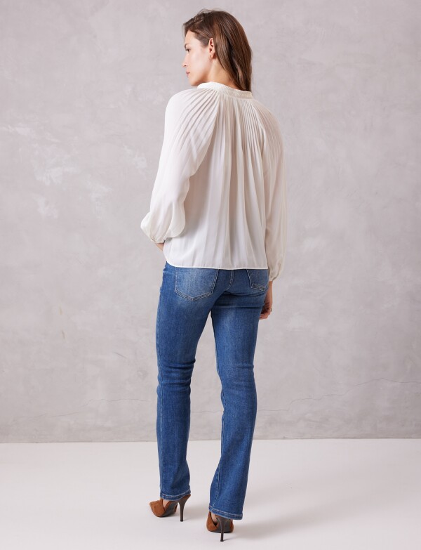 Blusa Plisada CRUDO