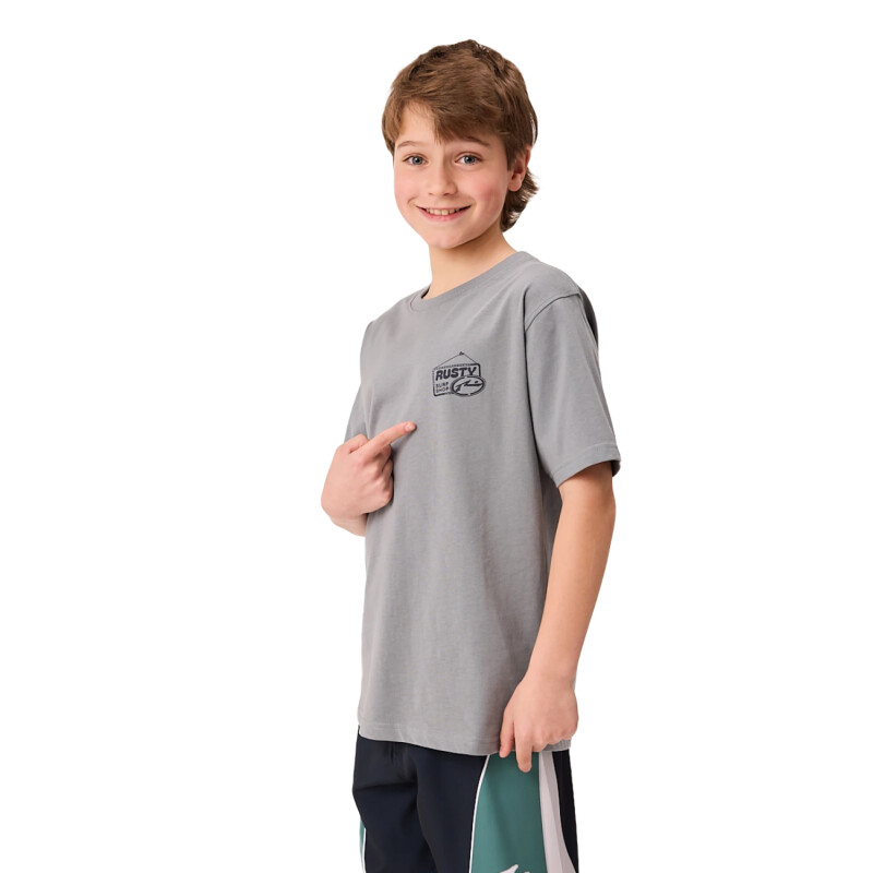Remera Rusty de niño Surfside - Gris Remera Rusty de niño Surfside - Gris