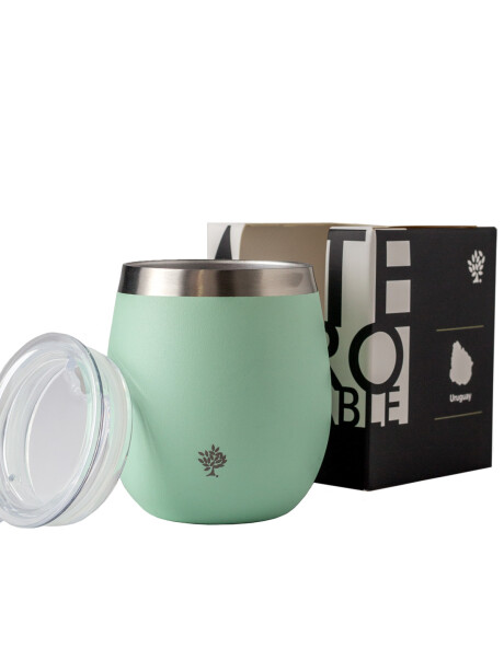 Mate Acero Inox. con Tapa Verde Agua