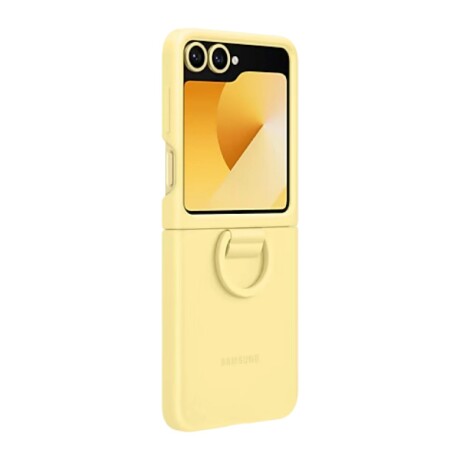Funda Samsung Silicone Case con Anillo para Galaxy Z Flip6 Yellow