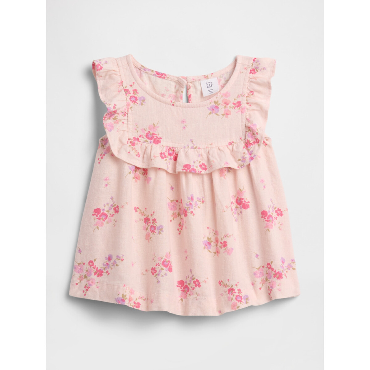 V-LINEN TOP SP26 - PINK FLORAL 