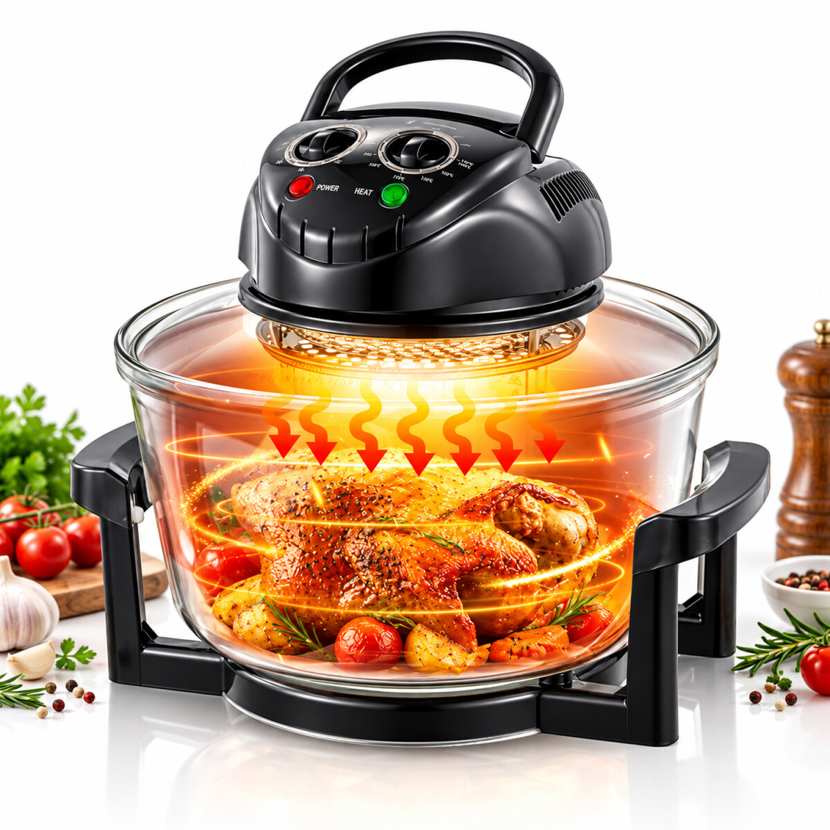 Freidora De Aire Halógena Ackiliss 12 L 3500 W Acl-65302 - FREIDORA SIN ACEITE ACKILISS 12L AC65302 