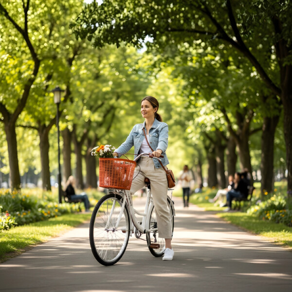 Bicicleta Pigewn Urbana Rodado 26 Canasto Freno Disco 7 Vel Blanco 1
