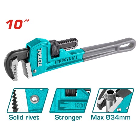 Llave de caño metalica 10" total THT171006 Llave de caño metalica 10" total THT171006