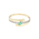 Anillo en oro 18k con esmeralda navette Anillo en oro 18k con esmeralda navette