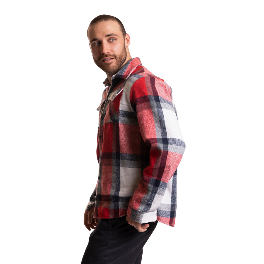 SNAKE FLANNEL SHIRT RED