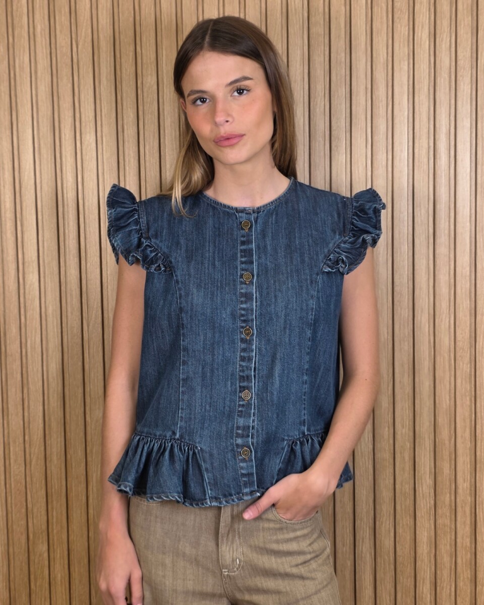 Chaleco Poppy - Denim Azul 