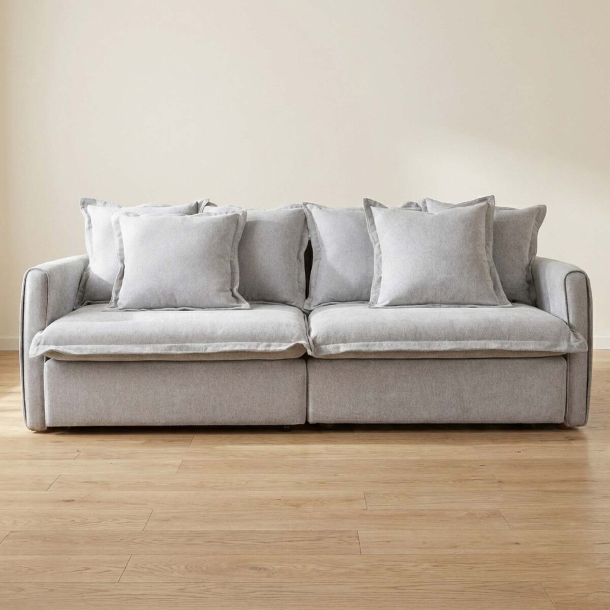 SOFÁ CAMA - 3 CUERPOS TELA GRIS VERONA 