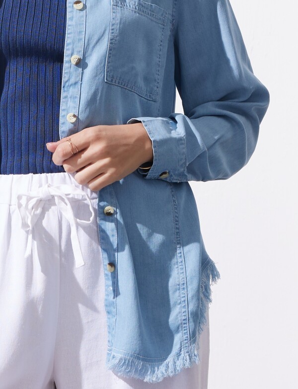 Camisa Tencel Flecos JEAN CLARO