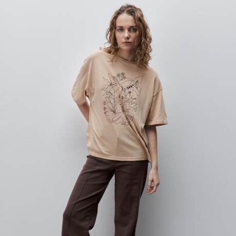 REMERA MECA Beige