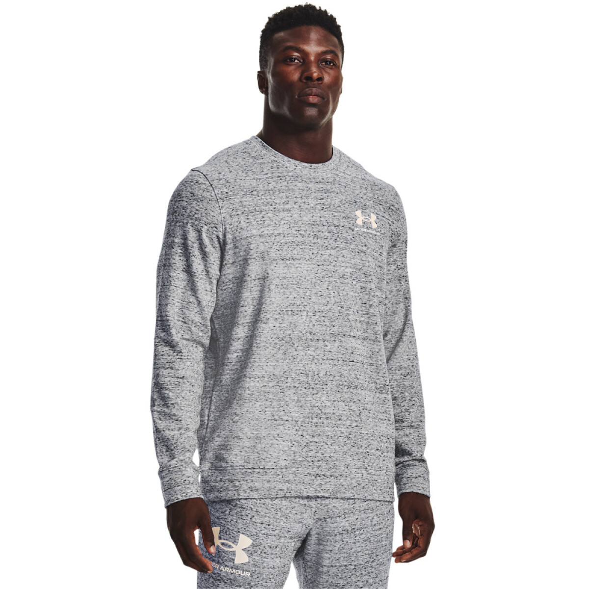 UA Rival Terry LC Crew-WHT - WHT-112 