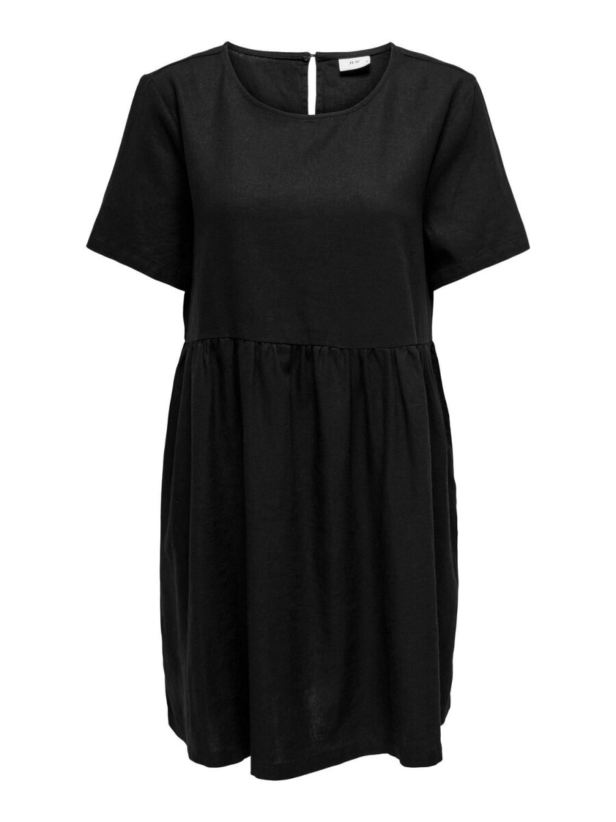 Vestido Say Efecto Lino - Black 