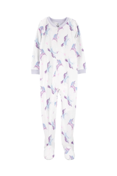 Pijama uno pieza de micropolar, con pie, diseño unicornios Pijama uno pieza de micropolar, con pie, diseño unicornios