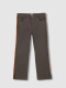 Pantalon Campana Con Cinta Lateral Gris Marengo