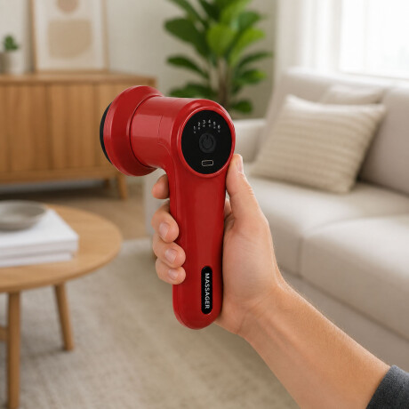 Masajeador Corporal Tonificador anti celulitis Portátil Usb Rojo/negro