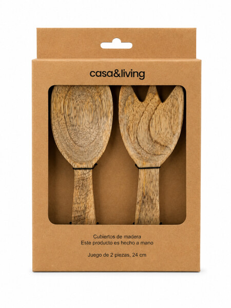 CUBIERTOS PARA SERVIR MADERA
