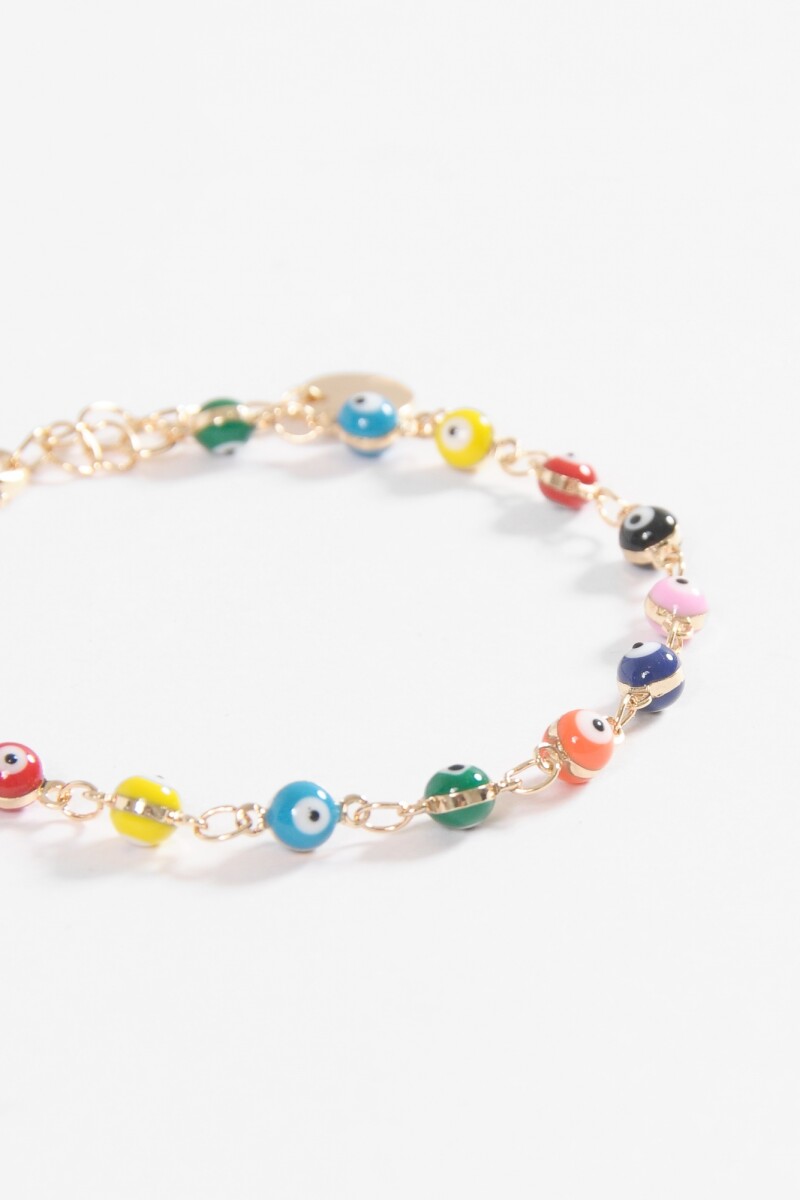 Pulsera ojitos dorado