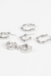 Set de tres aros wavy plateado