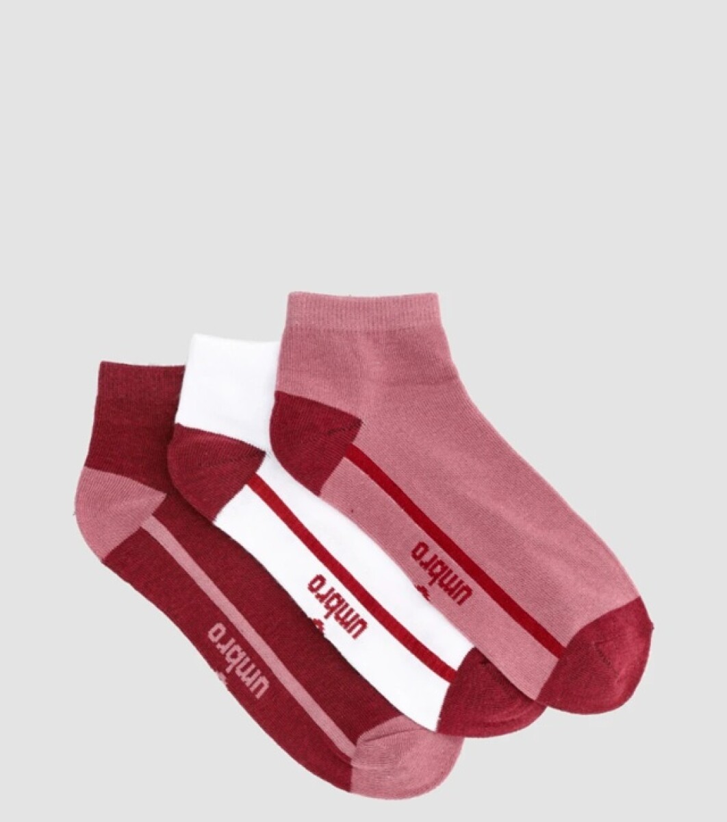 Pack x3 Media Corta Lisa Indiv. Umbro Hombre - 9rw 