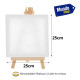 Pack X 5 Lienzo Bastidor 25x25cm Cuadro Pintura Oleo Blanco Blanco