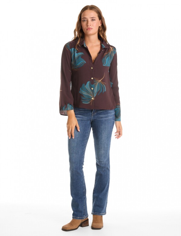 Camisa Print MARRON/MULTI