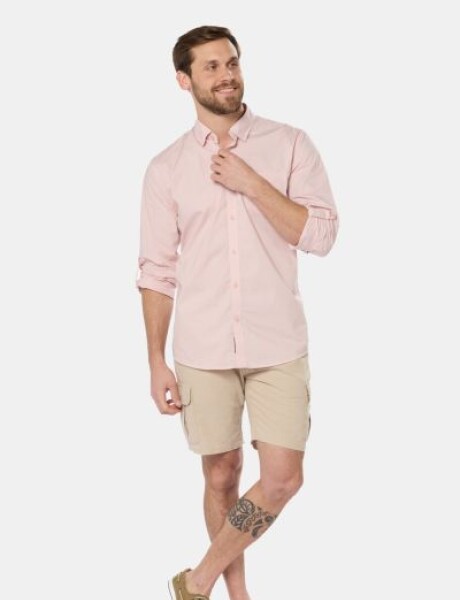 BERMUDA CARGO DE LINO Beige