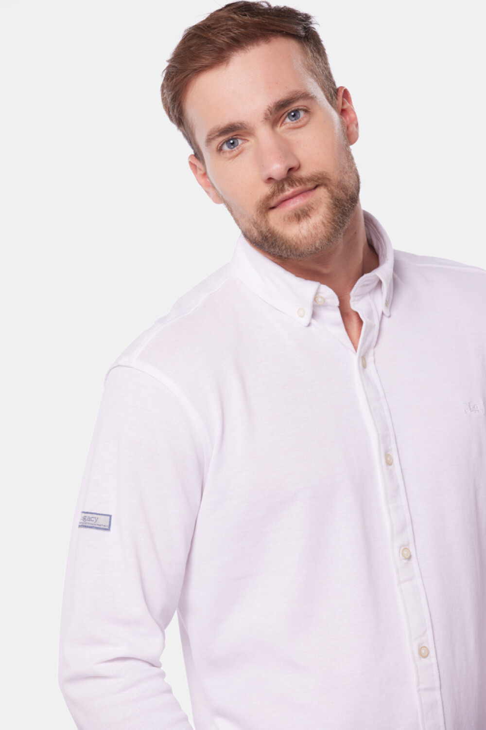 CAMISA LISA EN PIQUE Blanco