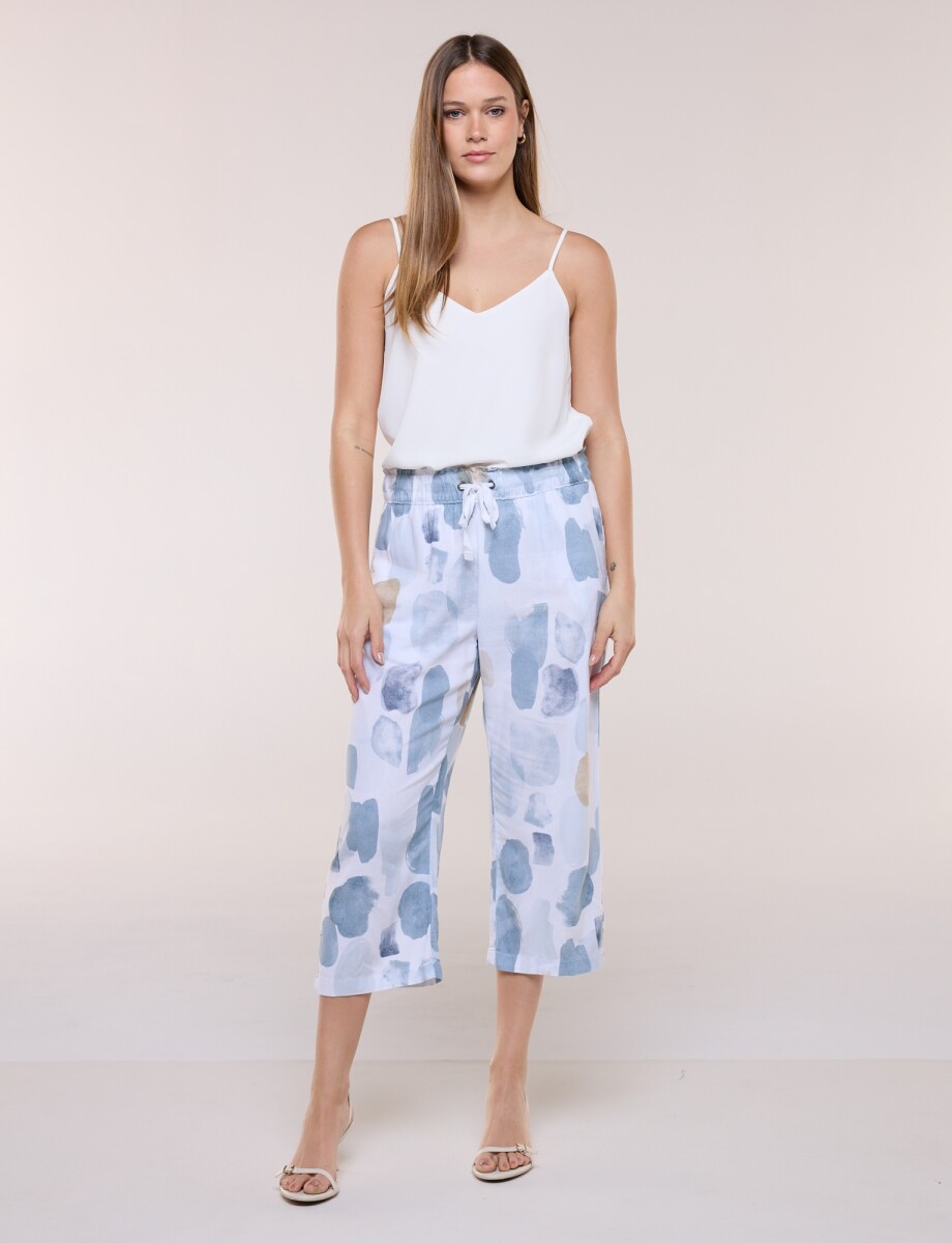 Capri Lino Printed - Multi/gris 