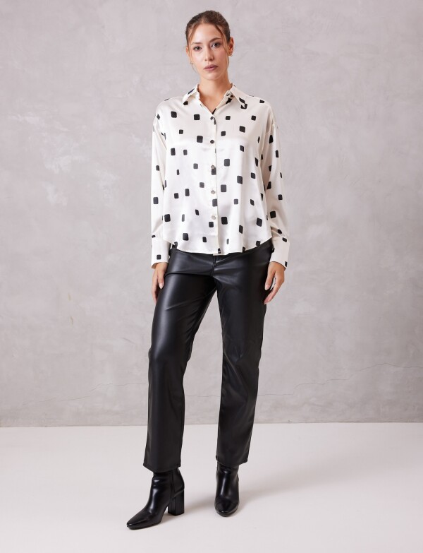 Camisa Satén BLANCO