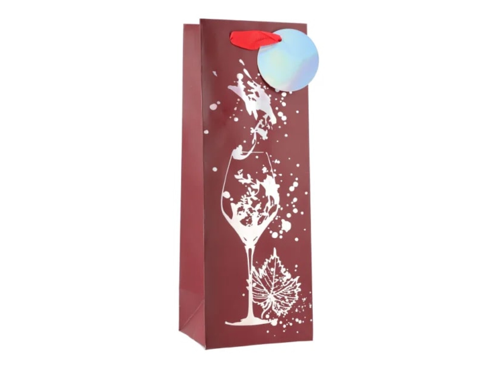 Bolsa Botella Top Copas y Vinos - Roja 