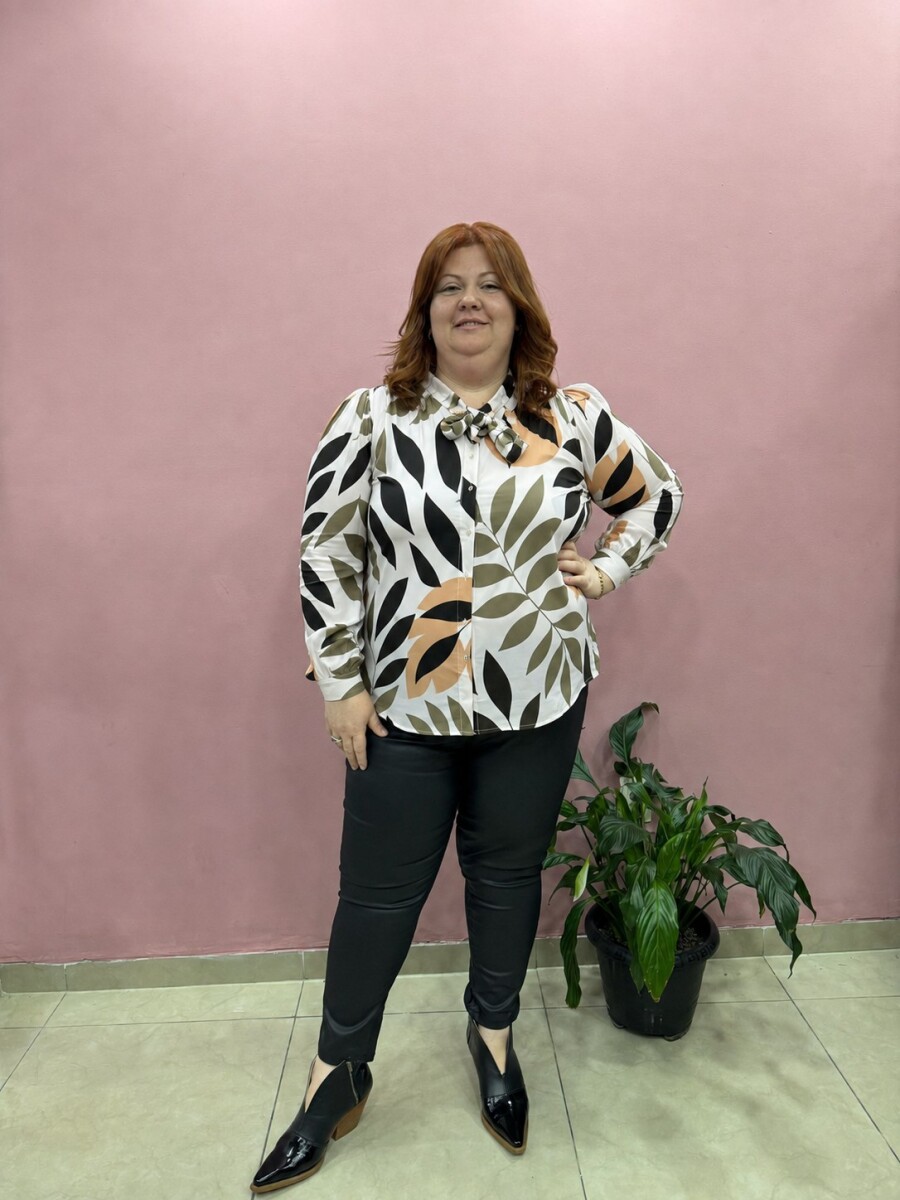 Blusa Anto - Camel/Negro 