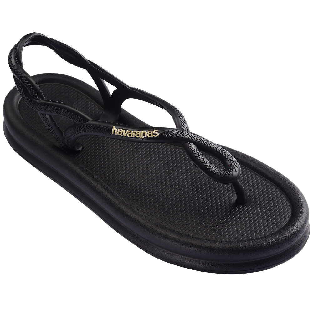 Sandalias Havaianas Luna Puffed Mujer Negro
