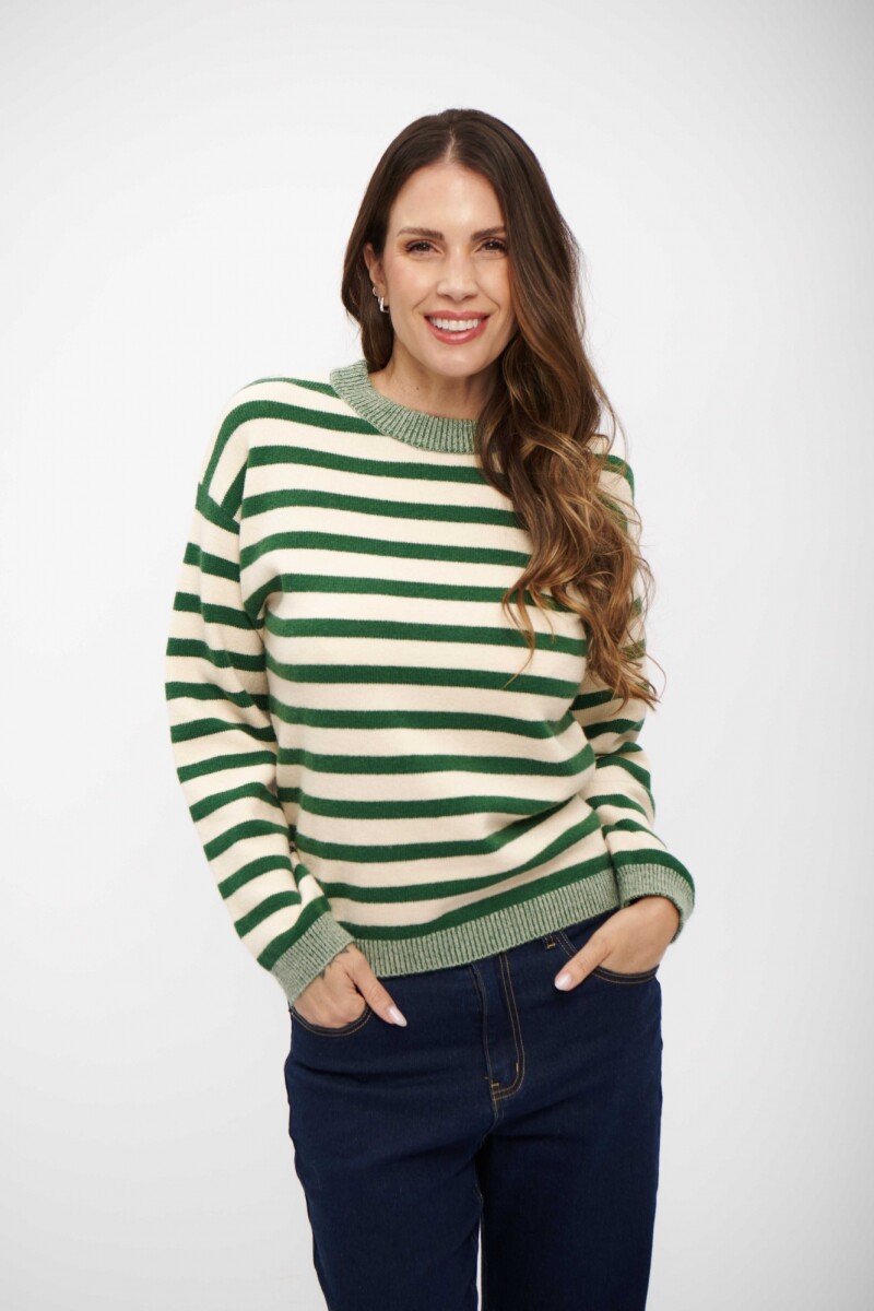 BUZO LIA CREMA VERDE