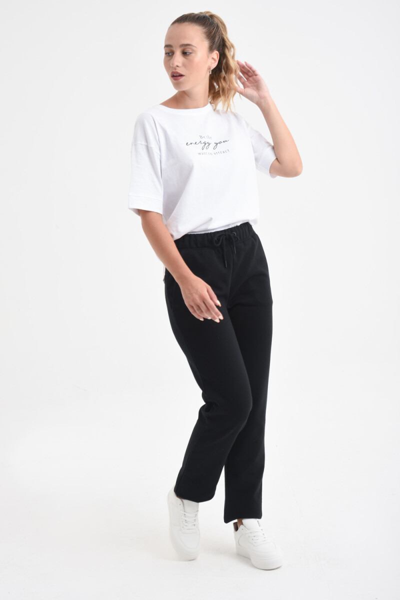 Pantalón deportivo básico - Negro 