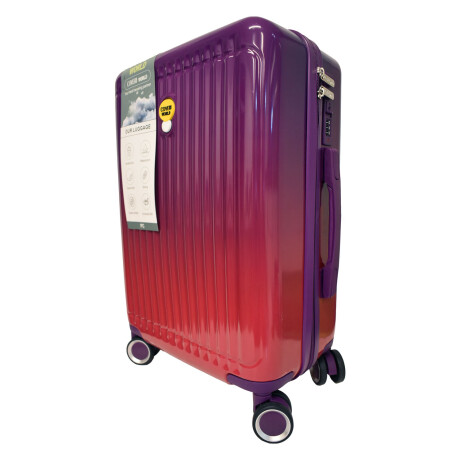 Valija Chica Carry On Rígida 4 Ruedas 360 Con Candado Tsa Purpura/rojo