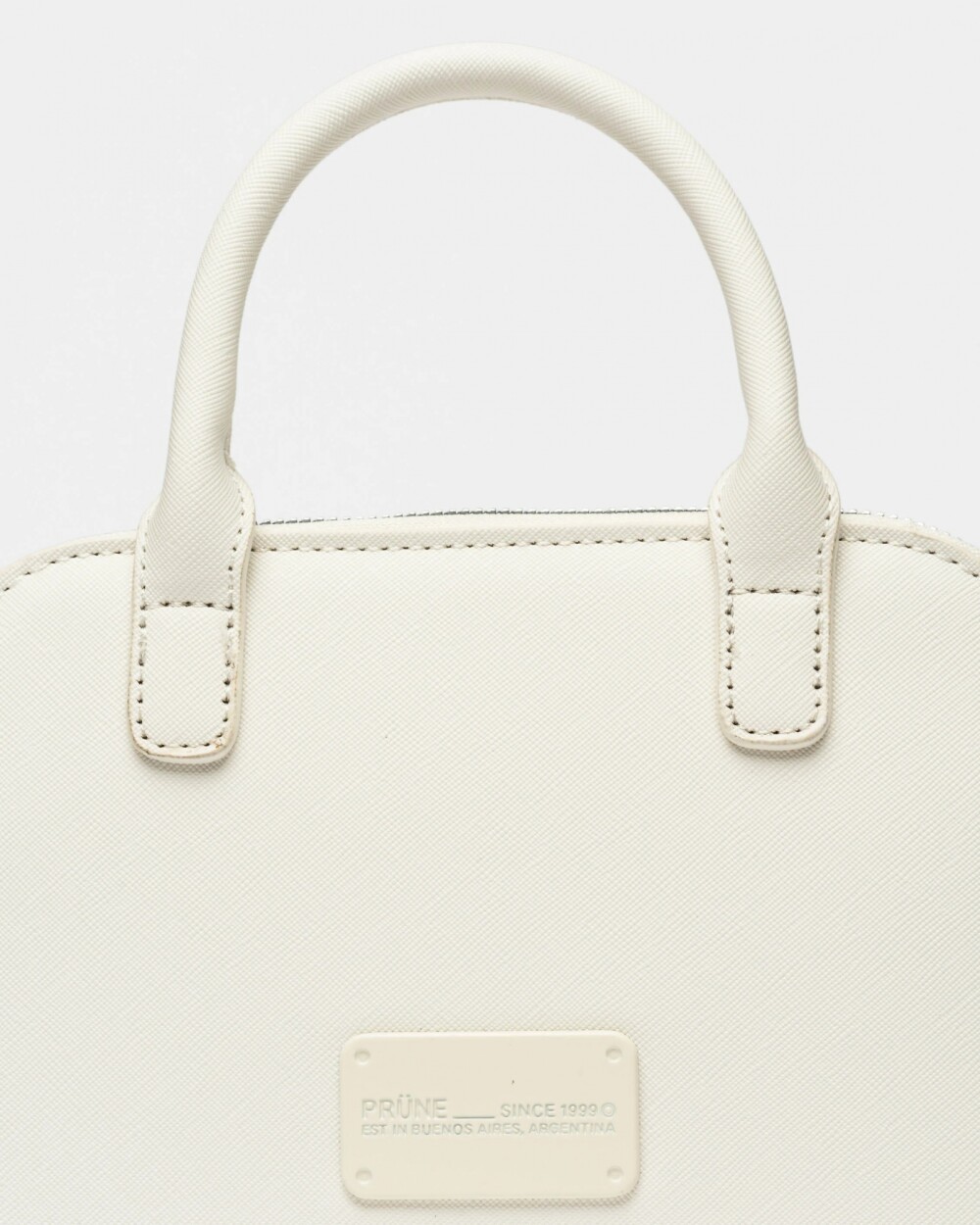 Cartera de mano New Penny en efecto cuero saffiano Blanco