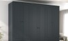 Ropero Americana PLUS 6 puertas 4 cajones - 100% MDF Gris