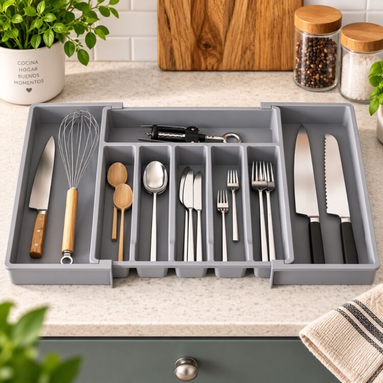 Organizador Cubiertera Plastica Extensible Ajustable Organizador Cubiertera Plastica Extensible Ajustable