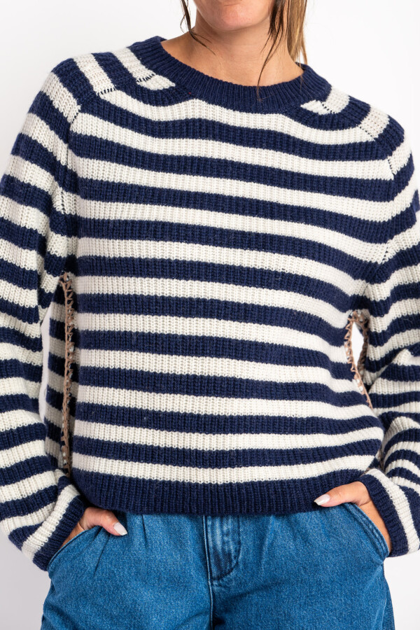 Sweater Rayado Negro