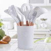 Utensilios para Cocina de Silicona y Mango de Madera 12 Piezas Marmol