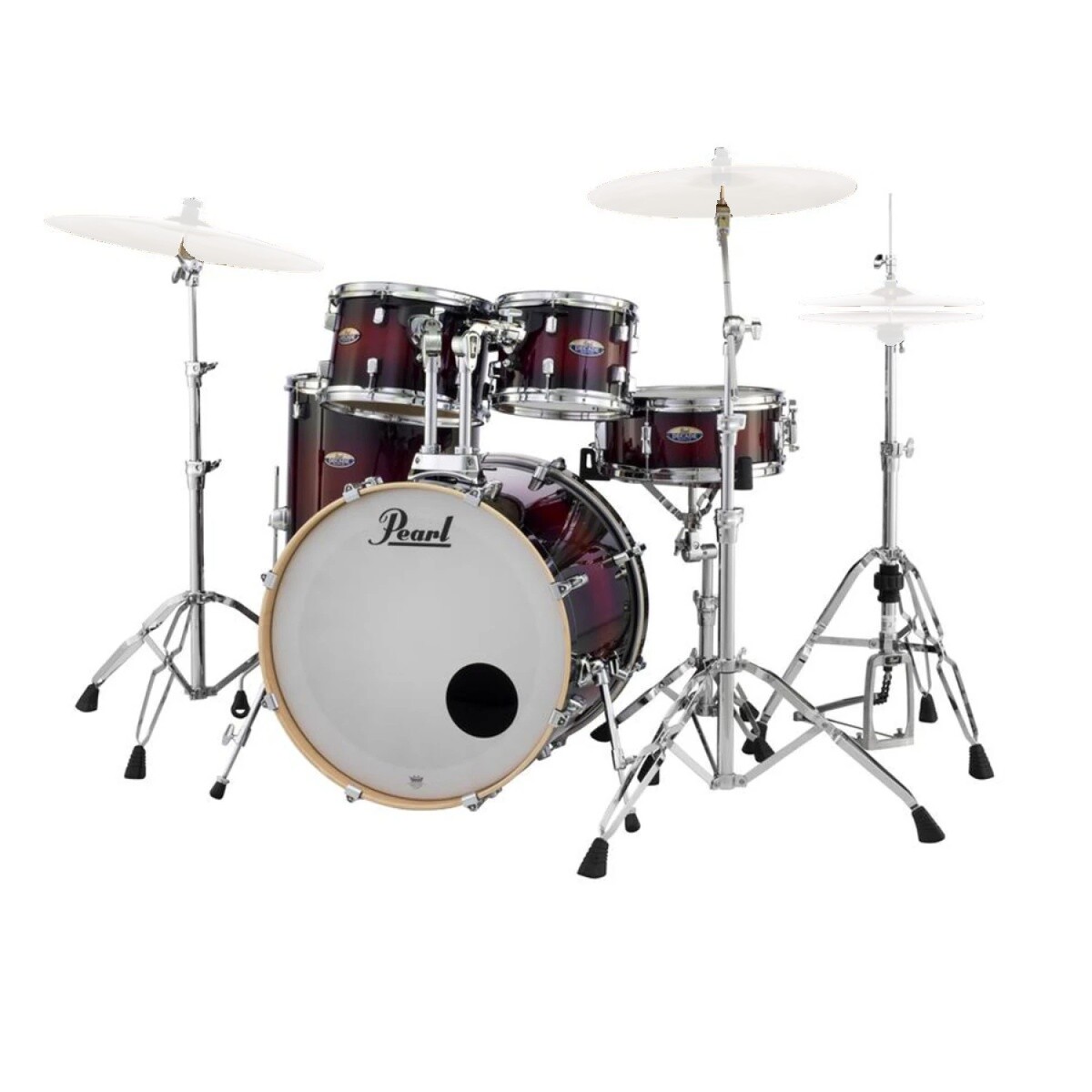 Batería Pearl Decade Maple Fusion Red 5 Cuerpos Con Hardware 