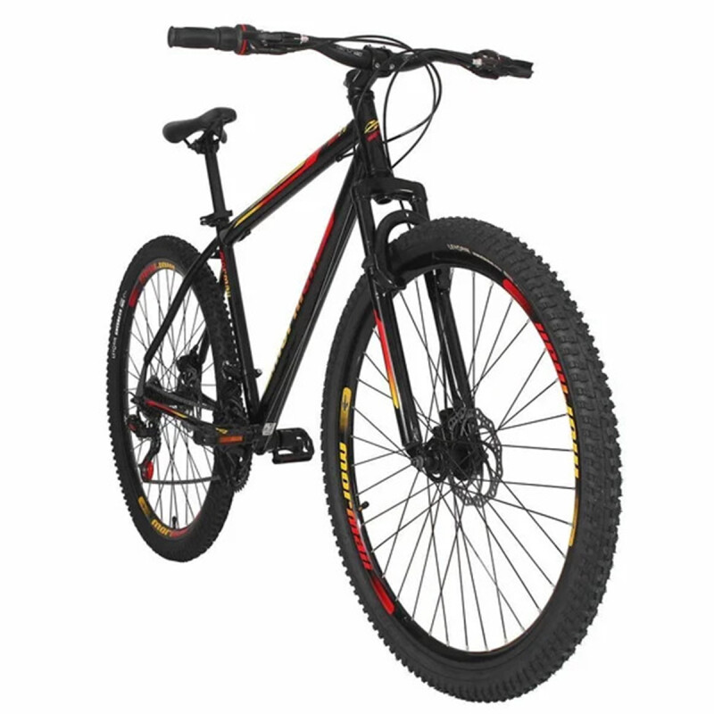 BICICLETA MORMAII VARON RODADO 29 SUSP DISK BRAKE NEGRA ROJO Y AMARILLO Bicicleta Mormaii Varon Rodado 29 Susp Disk Brake Negra Rojo Y Amarillo