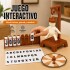 Juego de Mesa Ahorcado con Letras y Piezas de Encastre Marrón